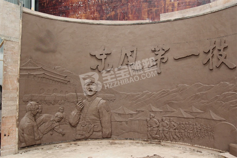 部队文化建议玻璃钢仿铜雕塑仿铸铜浮雕设计定制