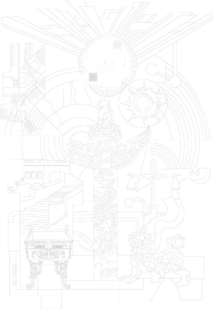 检察院浮雕雕塑壁画原创手绘设计稿